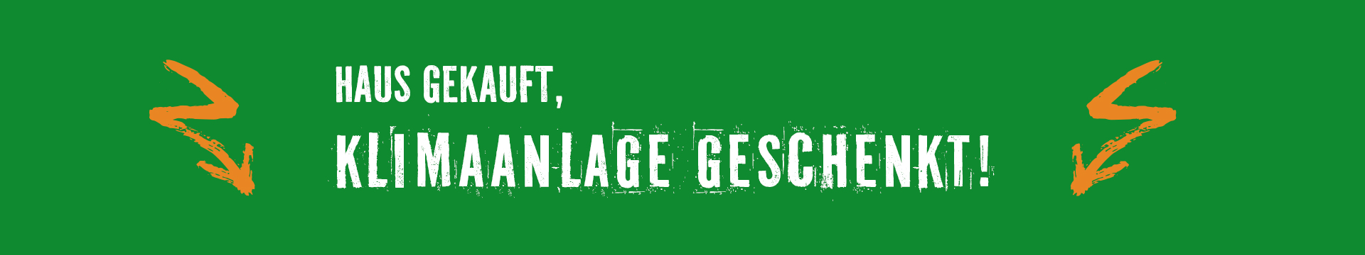 Grüne Aktionsgrafik mit weißer Aufschrift ‚Verlängert bis zum 30. Sep‘ und zwei orangefarbenen Pfeilen.