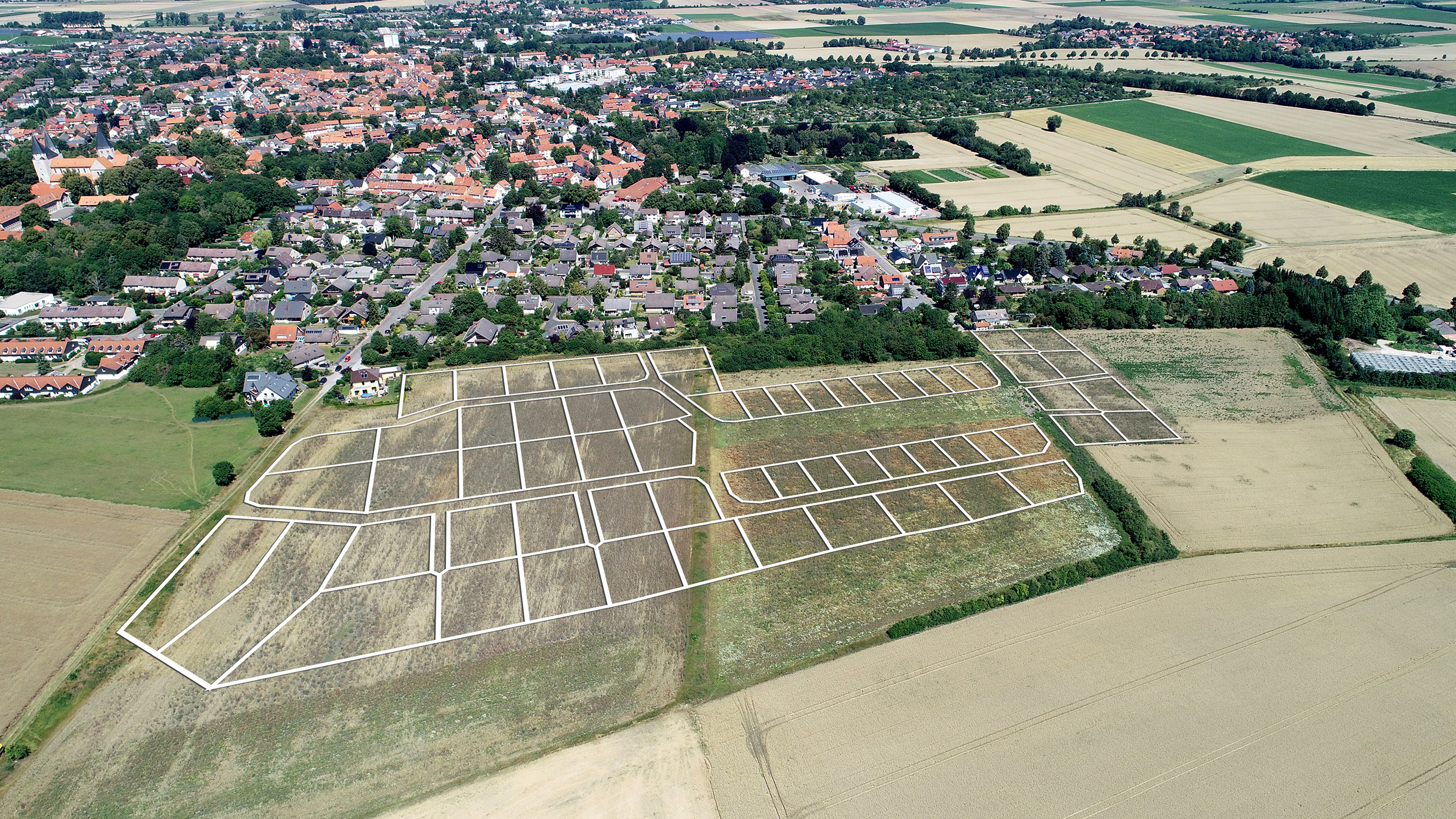 Baugebiet Wohnquartier am Lutterberg in Königslutter. Hausbau in der Region Braunschweig